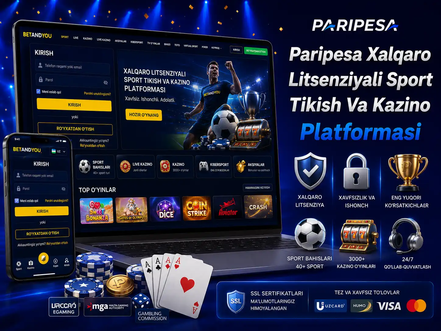 Paripesa Oʻzbekistonda Rasmiy Onlayn Kazino Sayti