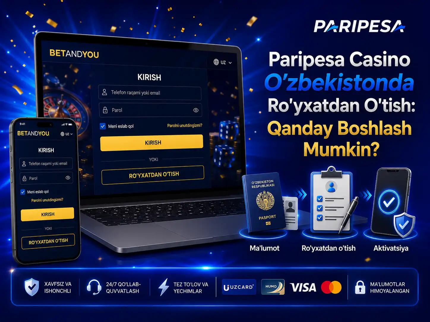 Paripesa Casino O'zbekistonda Ro'yxatdan O'tish: Qanday Boshlash Mumkin?